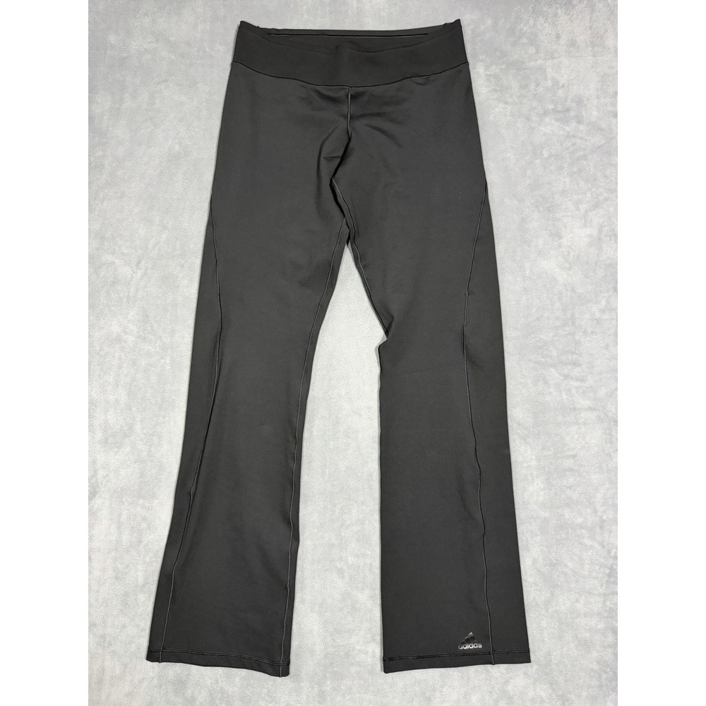 Women's Adidas Black Climalite Flare Leg Leggings Size Medium Stretchy‎ Active